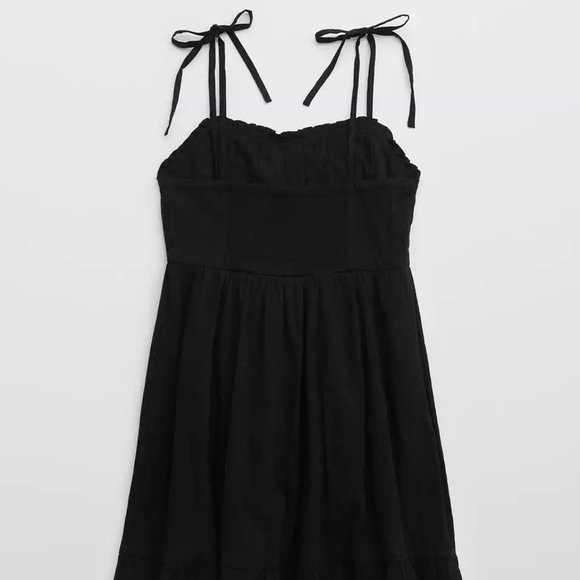 ⛔SOLD⛔🆕 NWT Aerie Corset Mini Dress in 'True Black', Size Medium - Picture 5 of 7